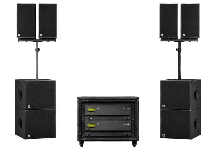 d&b – Système Q7 x4 + Q-Sub x4 + D12 x2